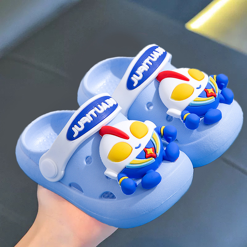 Summer Cartoon Cute Soft-Soled Clogs Children's Slippers for Boys and Girls Anti-Slip and Anti-Collision Toe Beach Sandals
