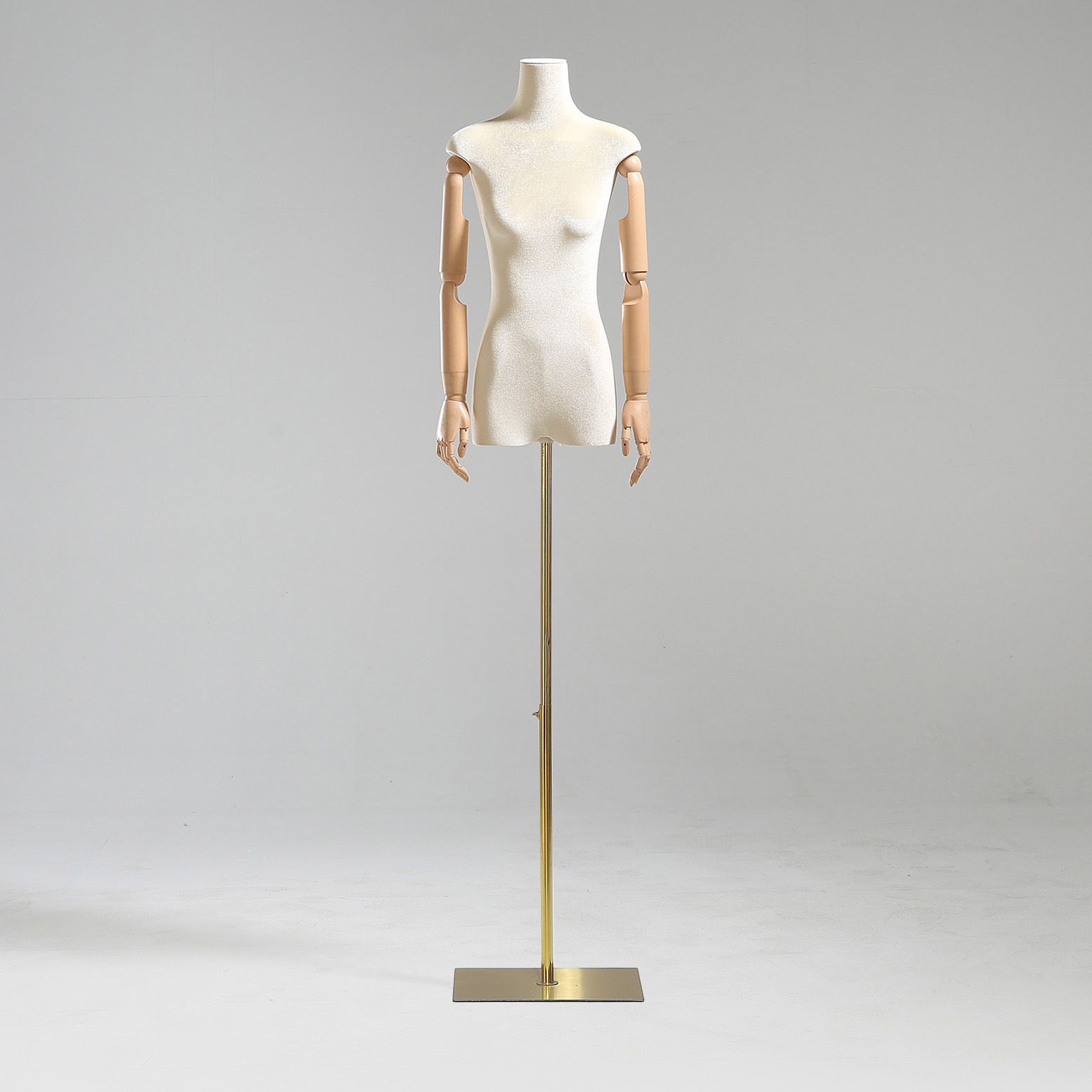 Modelo de tienda de ropa estante de exhibición de terciopelo pecho plano cuerpo plano ropa de mujer modelo de busto accesorios ventana estante modelo de plataforma image 15