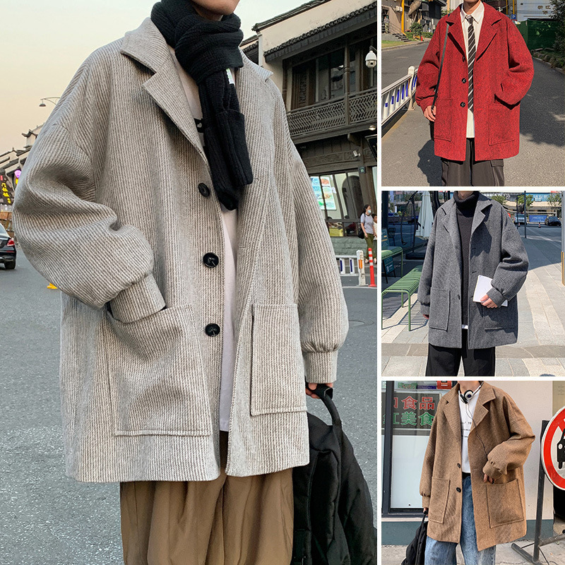 Autumn long suit, thin jacket, trench coat, cardigan, mid-length, Korean style, plus size