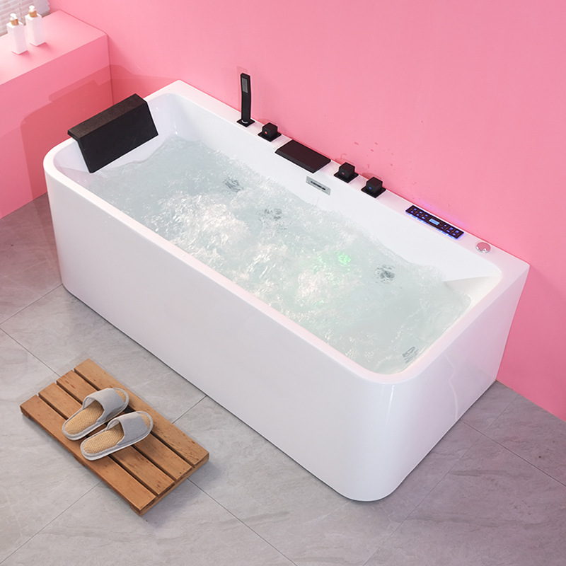 Freestanding Integrated Surf Massage Smart Constant Temperature Bathtub Cross-Border Whirlpool Massage Bathtub