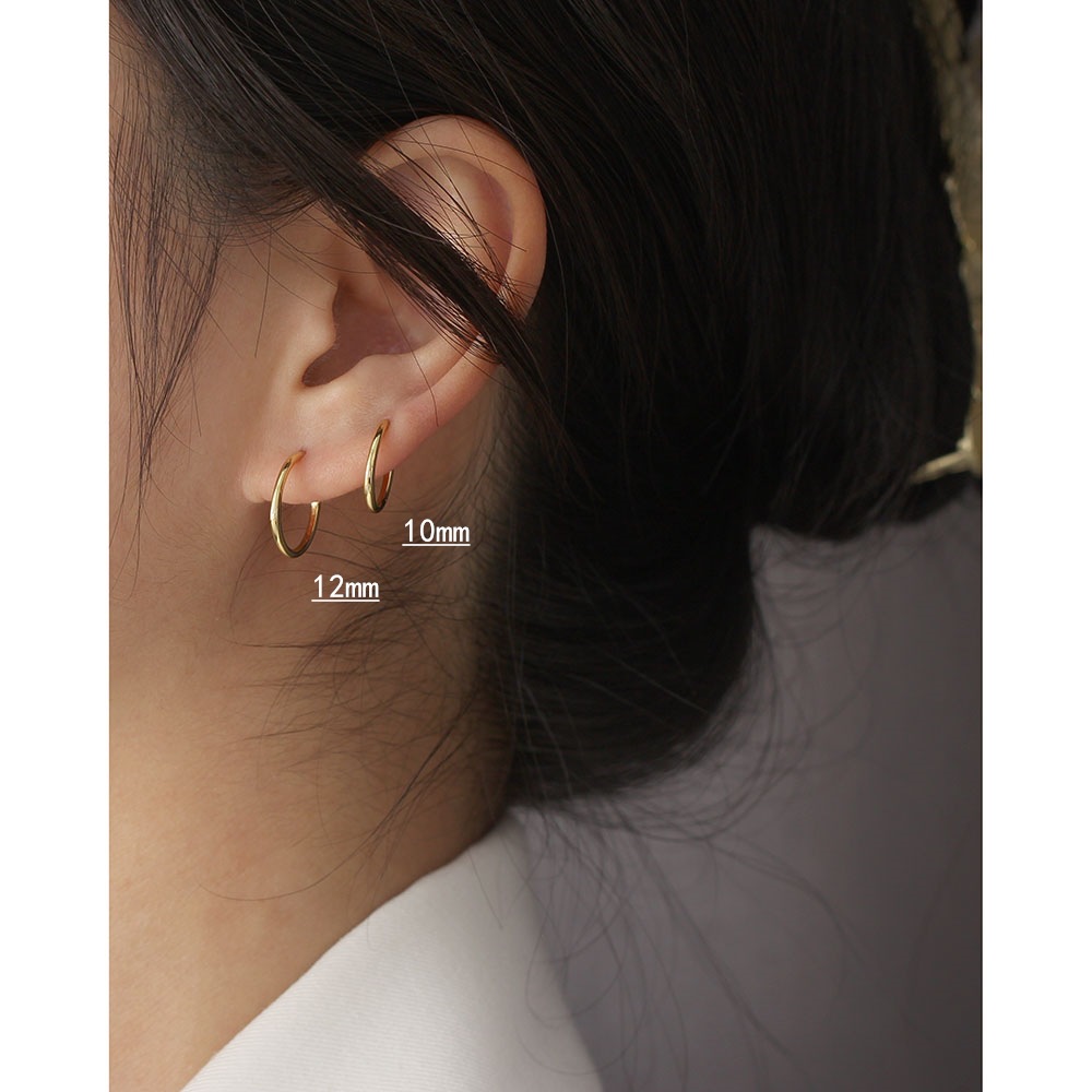 18K Real Gold Plated, Platinum Plated Plating Material Stone-Free Inlay Material Earrings, Ear Studs Classification 1 Pair 925 Sterling Silver Circle Electroplating 18K Real Gold Plated Platinum Plated Earrings Ear Studs