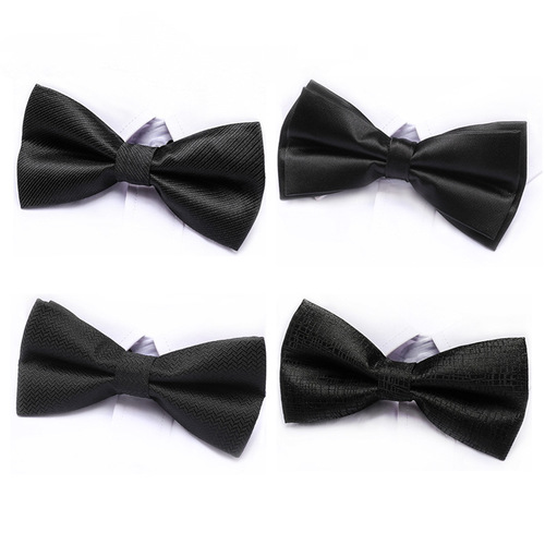 Men's bow tie, groomsmen, black striped solid color shirt, wedding, British Korean style bow tie for women