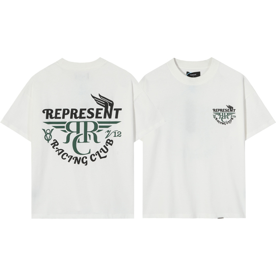 Cross-Border marca de moda REPRESENT limitada oculta tridimensional carta de espuma impresa hombres y mujeres suelta Camiseta de manga corta