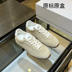 跨境高品质al真皮复古o平底德训鞋情侣款百搭运动休闲轻便阿甘鞋
