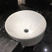科半嵌入式台盆K-97013T-0圆形乔司家用面盆洗手盆陶瓷洗脸盆