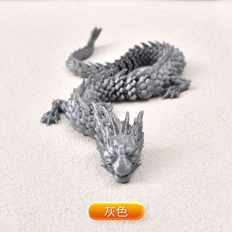 Ventas transfronterizas de juguetes impresos en 3D, adornos de dragón, animación de animales, moda de juego