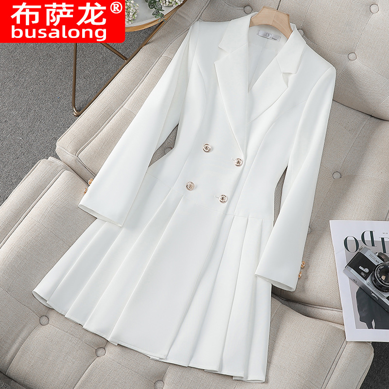 2025 new suit collar dress women's long sleeve waist temperament professional dress work clothes slim 9711 2025 new suit collar dress women's long sleeve waist temperament professional dress work clothes slim 9711