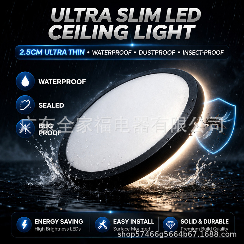 Special price smothering thin ceiling lamp 6500K Amazon cross-border e-commerce explosions ceiling lamp CE CB certification