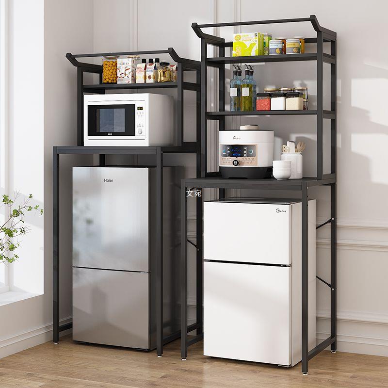 Refrigerator Storage Rack Above the Shelf Small Mini Floor-standing Microwave Rack Storage Home Kitchen