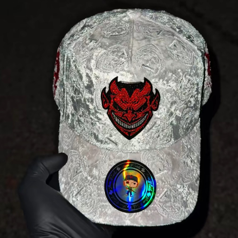 Nuevo Meike Duo Dandy bordado ajustable gorra de boca de pato borde curvo gorra de béisbol con diamantes barba tío