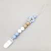 Cartoon pacifier for mother and baby, silica gel teether for correct bite, lanyard holder, suitable for import