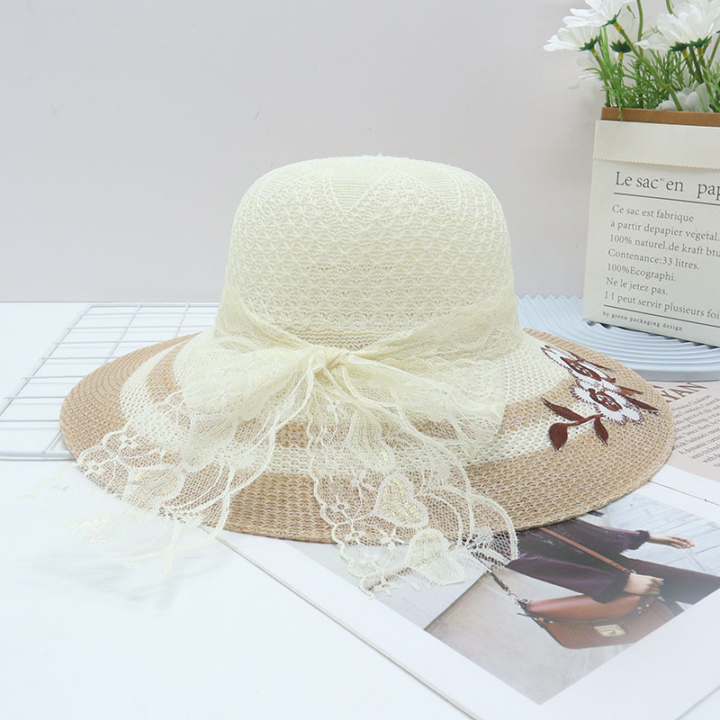 Sombrero de paja para mujer, UV, playa