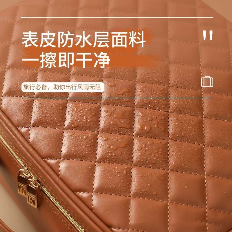 Bolsa de maquillaje de alta sensación LED caja de maquillaje espejo portátil caja de maquillaje desmontable de gran capacidad