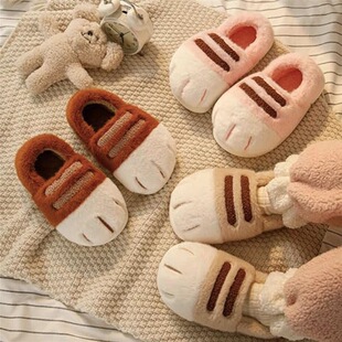 A 33978 Cute Cat Paw Cotton Slippers ��Ȥ؈צ��Ь �羳���l