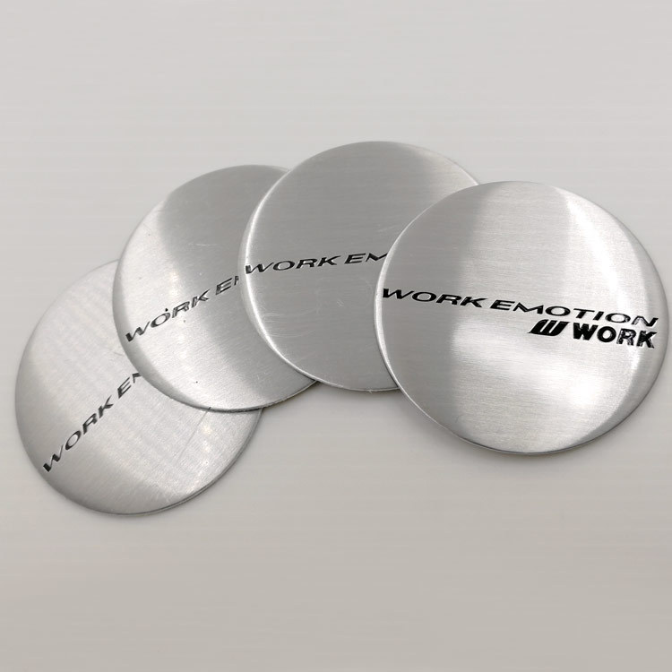 Car logo: Qìchē 45MM 50MM 56.5MM - 50mm-emotin-matte-silver-4pcspack