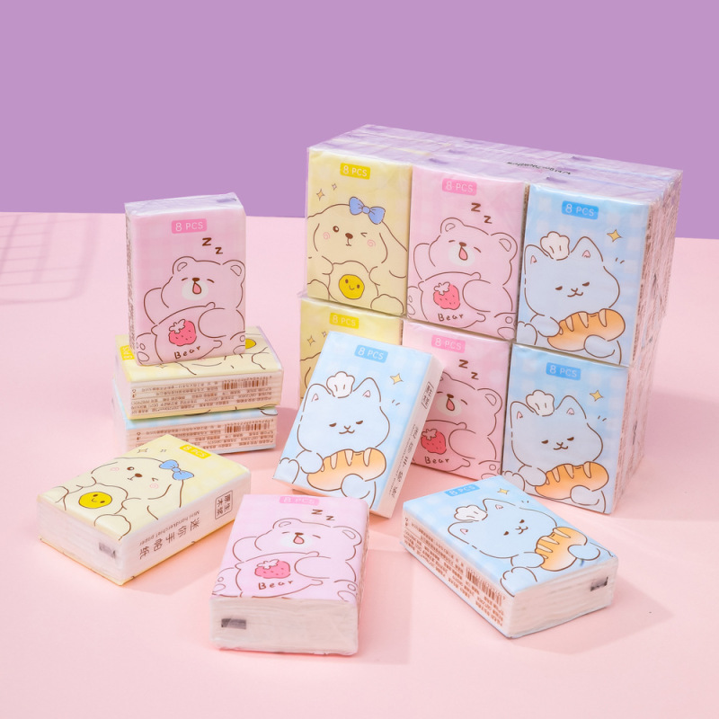 カピバラハンカチペーパー漫画風携帯用小型ティッシュハンカチペーパー学生専用ポケットティッシュ|undefined