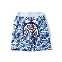 2024 трансграничная новая серия Bape Shark Head с 3D цифровой печатью, мужские и женские повседневные спортивные шорты, модный бренд