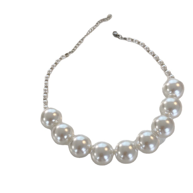 Übertriebene Perlenkette Mit Diamanten Doppellagig Lang_voghion.com