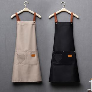 Waterproof Advertising Apron for Home Kitchen and Daily Necessities, Simple and Fashionable Water-Repellent Work Clothes with Printed Logo