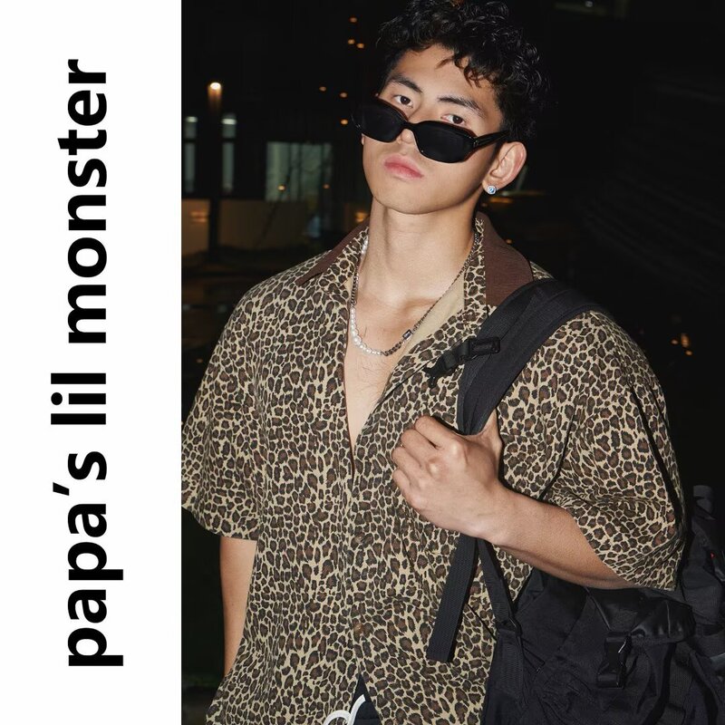 American Street Fashion Leopard Print Short-Sleeved Shirts for Men and Women, Fashionable and Personalized Casual Loose Couple Shirts and Thin Jackets