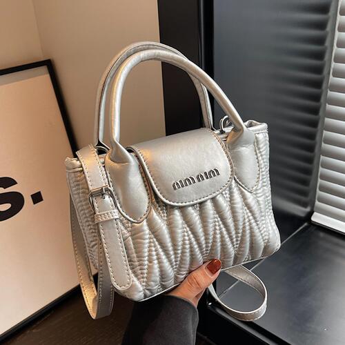 Women's bag 2024 new solid color temperament bubble temperament small fragrance style high-end embroidery handbag single shoulder crossbody bag