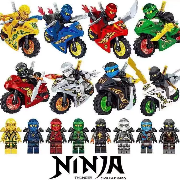 Lego, минифигурки, мотоцикл, конструктор для мальчиков, игрушка, подарок на день рождения