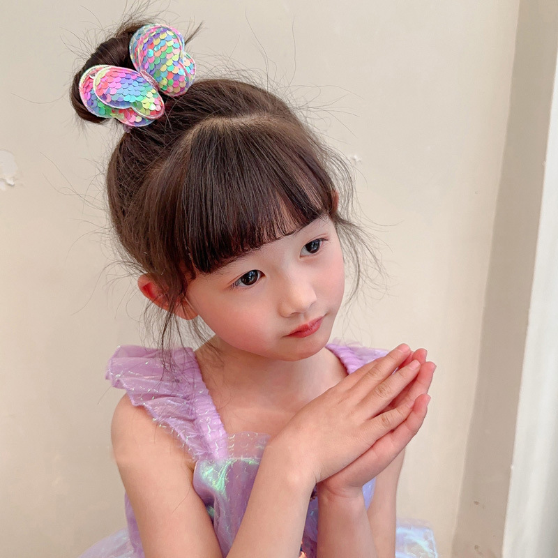 Daily Occasion Cloth Material Cute Girl'S Colorful Butterfly Cloth Hair Tie