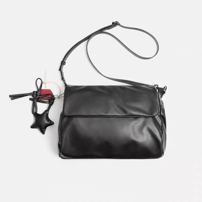 Cross-Border Bags 2025 Autumn and Winter New Men's and Women's Bags Leather Casual Versatile Flip Crossbody Bag Large Capacity Hobo Bag Cross-Border Bags 2025 Autumn and Winter New Men's and Women's Bags Leather Casual Versatile Flip Crossbody Bag Large Capacity Hobo Bag