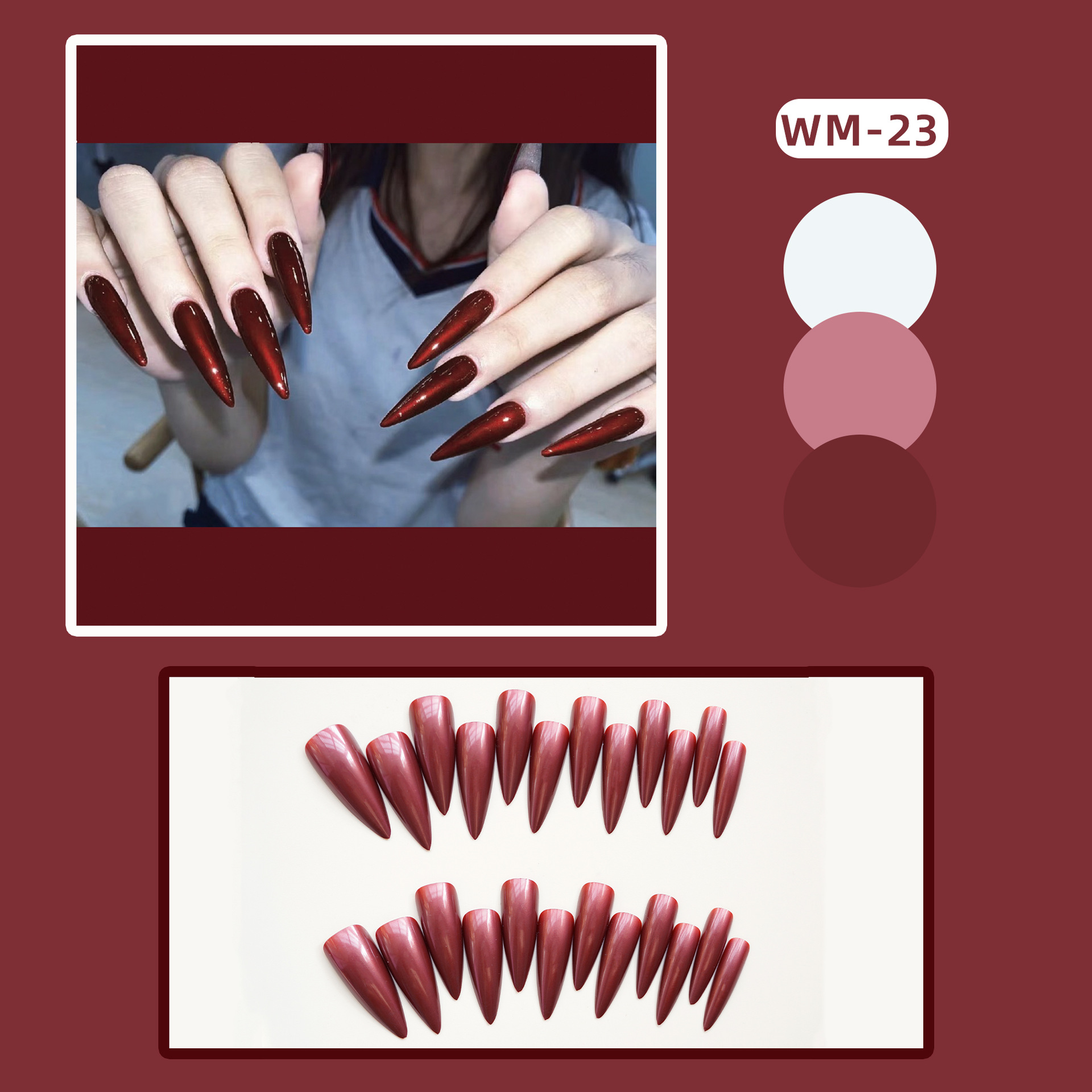 37g Weight Christmas Festival Cute Style Christmas Cute Press On Nails 7