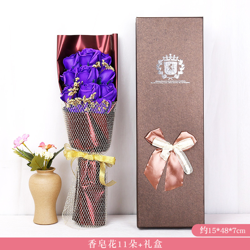 Regalo del Día de San Valentín para la novia esposa novias madre Navidad simulación jabón Rosa ola bola ramo