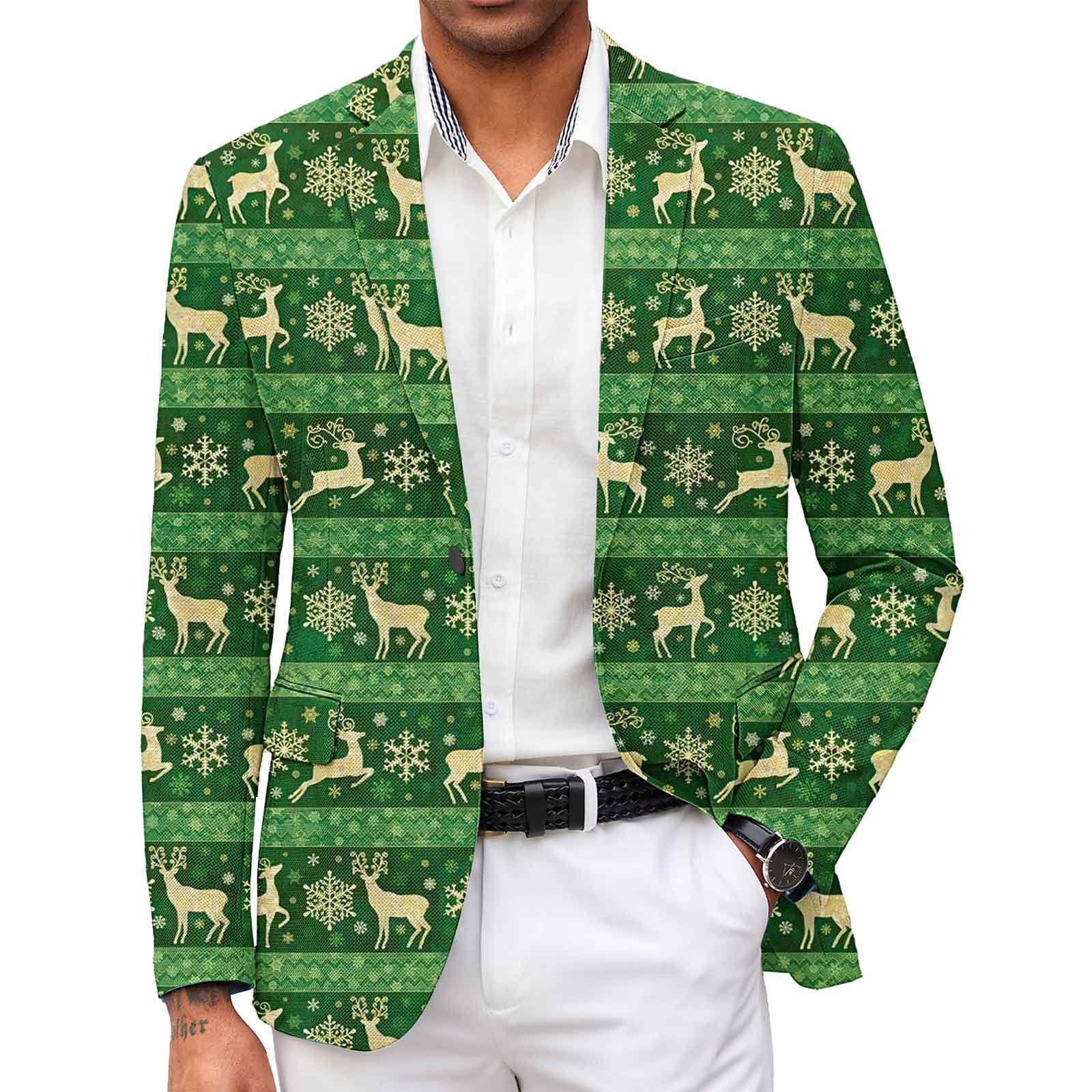 Men's Clothing New Christmas men's suits printed suit jacket men's fashion British suits_voghion.com