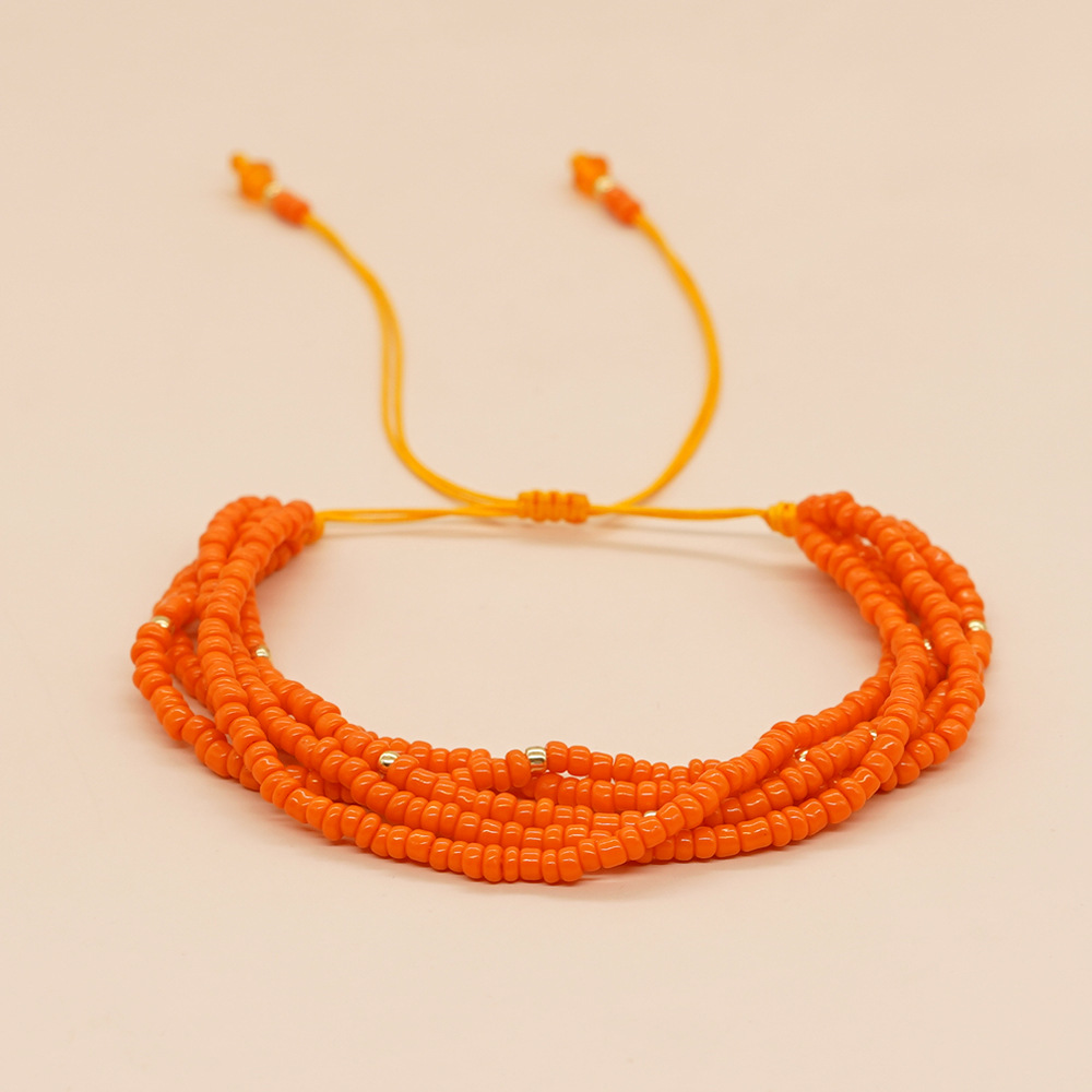 1 Piece Simple Style Geometric Glass Beaded Unisex Bracelets