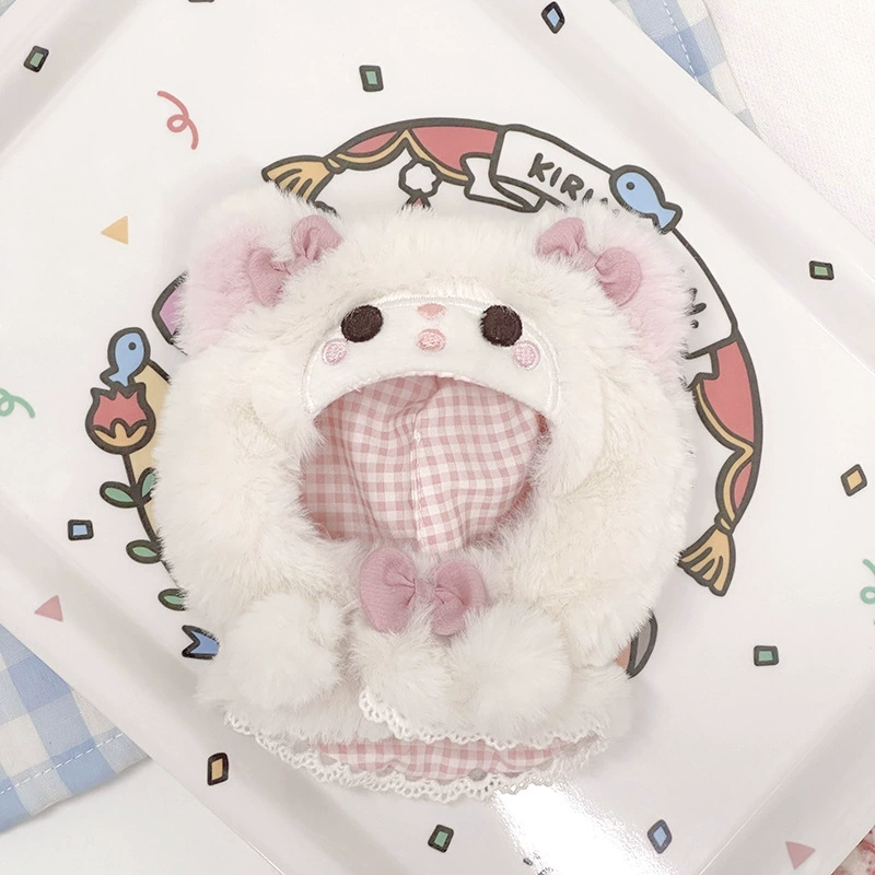 BABYRING милый головной убор-плащ для игрушки 10см x 20см хлопковый костюм крошечного малыша Chiikawa 10см Нуну