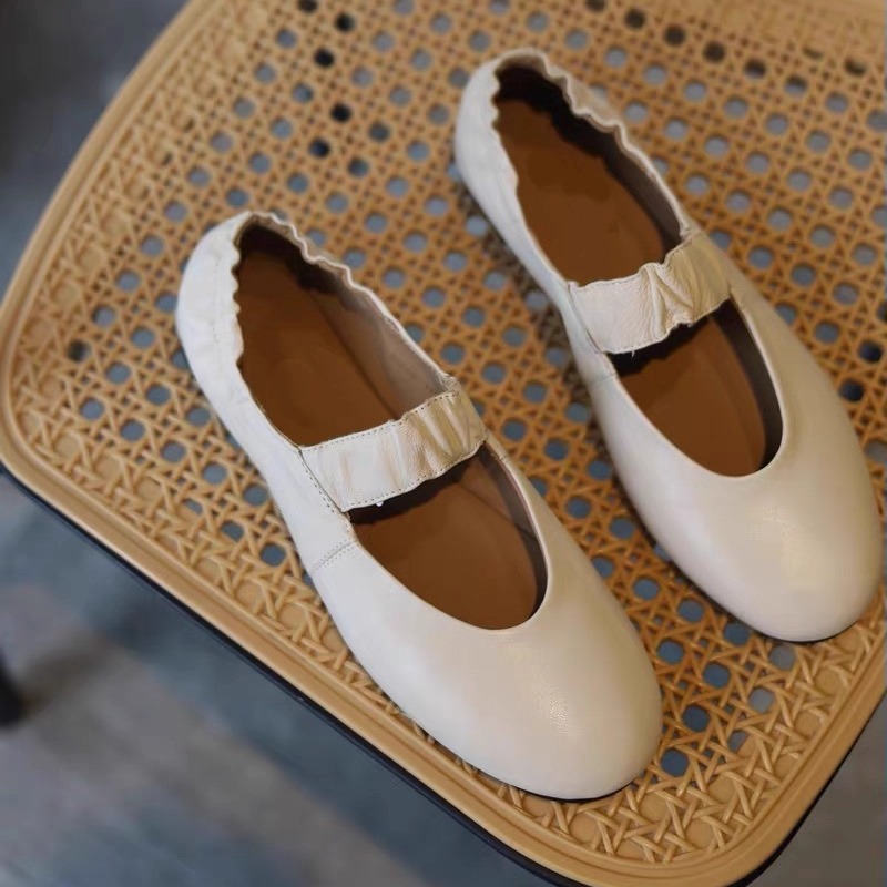 In Stock~Mary Jane Shoes for Women, New French Ballet Shoes for Women, Flats Pleated Retro Versatile Pumps