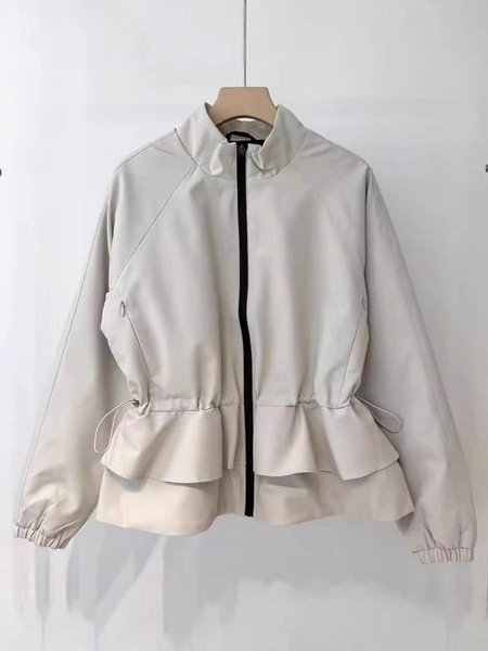 Autumn down jacket for leisure with zipper
