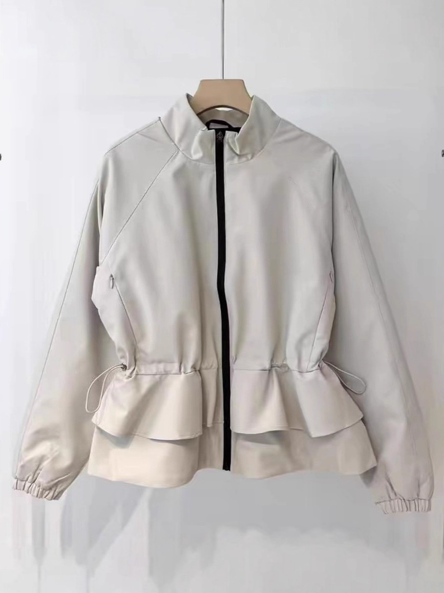Autumn down jacket for leisure with zipper