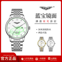 宾利星辰休闲潮流手表男士高端商务夜光防水全自动机械表镂空男表