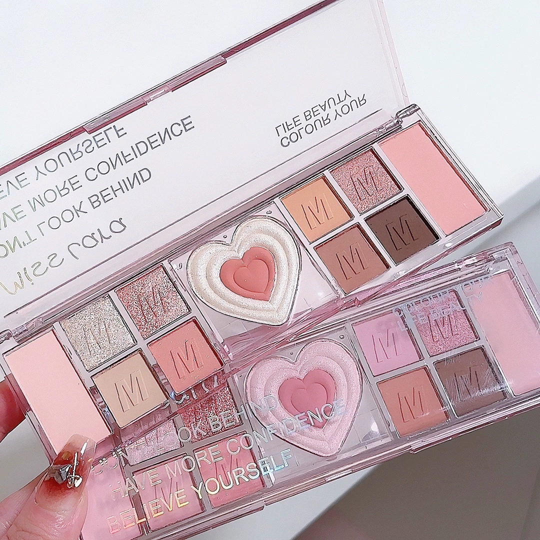 Matte Eyeshadow Palette, 9-Color Neutral Earth Tones, Beginner Everyday Compact