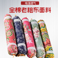 廠家批發大號艾草頸椎枕圓柱款式圓枕艾絨加熱艾灸枕家用枕頭代發