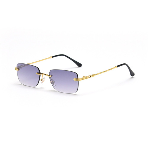 D032 New cross-border European and American retro metal color film sunglasses women ins internet celebrity fashion personality sunglasses men 