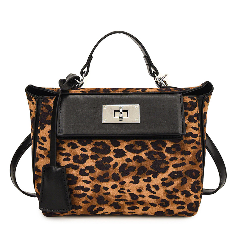 Otoño e invierno nicho bolso de leopardo para mujeres 2024 nuevo popular bolso de mochila de mano exquisita bolso de estilo occidental Kelly