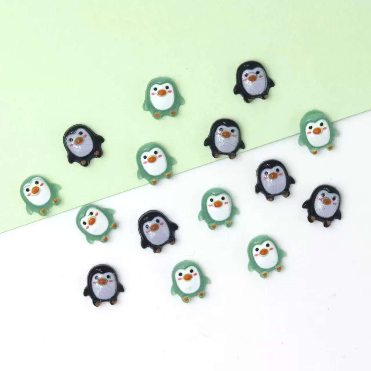 Новые мини-смолы Q версии, аксессуары для дизайна ногтей с мультяшным пингвином, украшения для ногтей «сделай сам», аксессуары для украшений из смолы