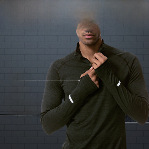 Men's Loose Long Sleeve Fitness Apparel Autumn/Winter Outdoor Running Quick-Dry T-Shirt Basketball Training Sports Top