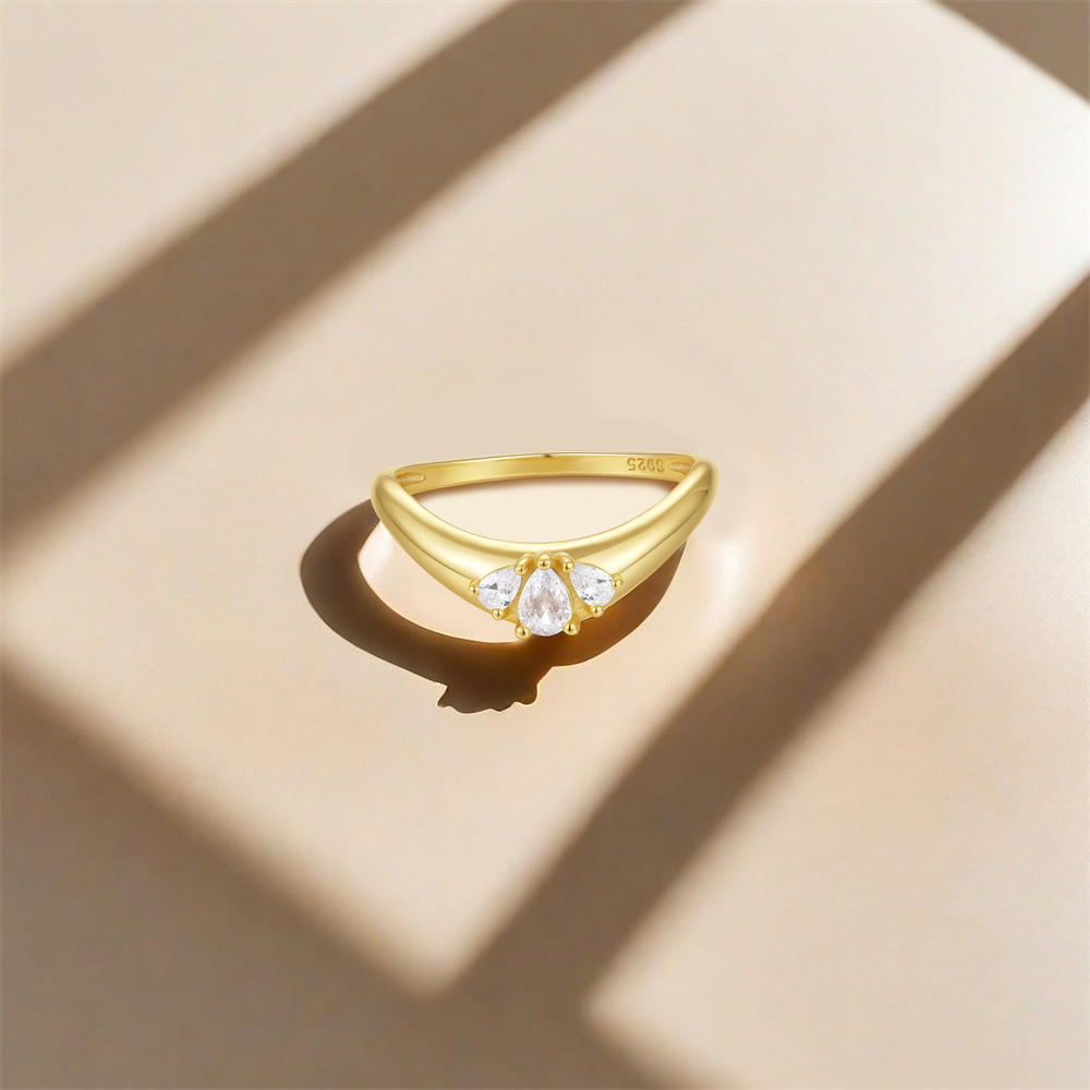 1g Weight Zircon Inlay Material Charm Rings, Rings Classification 7 Ring Size 1 Piece Quantity Wedding, Date, Engagement Occasion 925 Sterling Silver Material Cross, Star, Heart Shape Pattern All Seasons Season Women's Gender Inlay Design Simple Style Style Gold Color 925 Sterling Silver Zircon Cross Star Heart Shape Charm Rings Rings 925 Sterling Silver Rings 56