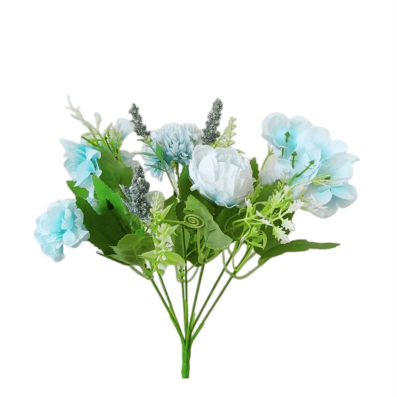 Artificial Rose hydrangea estilo Nórdico 7 tenedor peonía Hortensia combinación ramo de la boda ramo decorativo flor falsa al por mayor