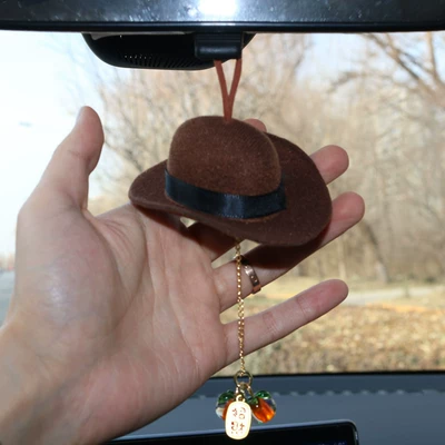 Xizang Cowboy Hat Car: Car hanging - cowboy-hat-charm-pendant