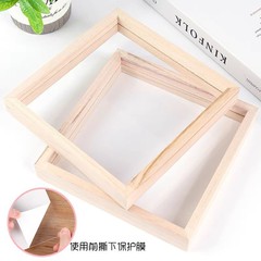 Children's handmade DIY fun picture frame, acrylic transparent glass kindergarten art creation materials, solid wood photo frame