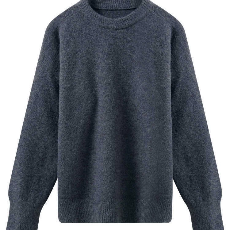 Демисезонный плотный свитер из трикотажа, свободный крой, корейский стиль