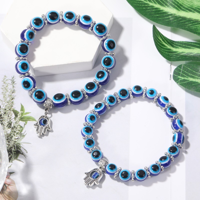 15g Weight Bracelets Classification 1 Piece Quantity Holiday, Daily Occasion Beaded Material Devil's Eye Pattern Unisex Gender Knitting Design Casual Style Casual Devil's Eye  Beaded Knitting Unisex Bracelets 4