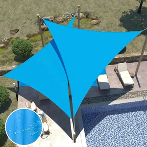 Cross-Border Outdoor Triangular Canopy, Outdoor Patio Sunshade Sail, 3m Silver-Coated Sunshade Awning, Landscape Rain Shelter, Rainproof